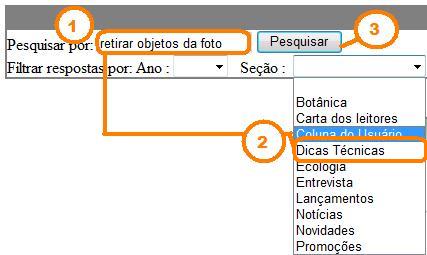 Como pesquisar assuntos na revista